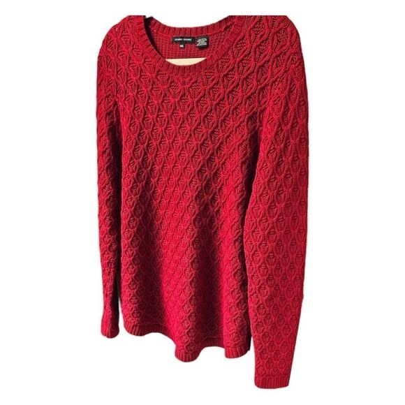 JEAME PIERRE Plus Size Red Cable Knit Sweater - Picture 3 of 11